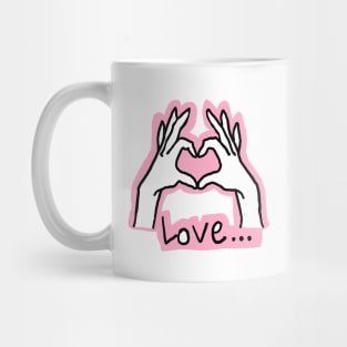 Finger heart Mug